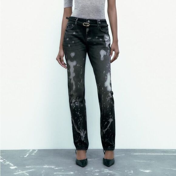 Zara Bleached Jeans New - Picture 8 of 9
